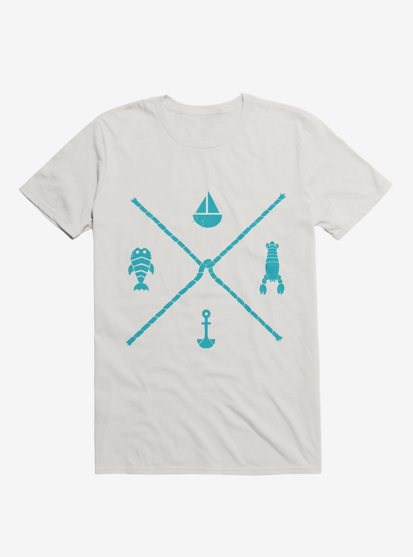 Sub-Aquatic Compass T-Shirt, WHITE, hi-res