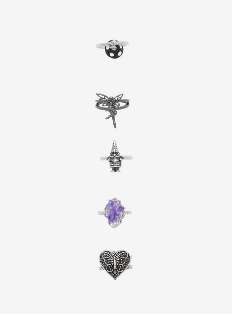 Crystal Mushroom Forest Ring Set | Hot Topic