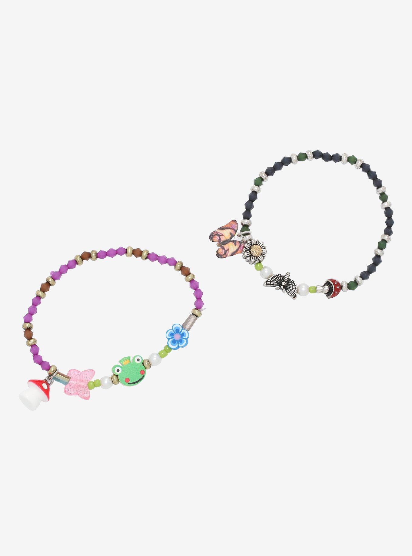 Light & Dark Cottagecore Beaded Bracelet Set, , hi-res