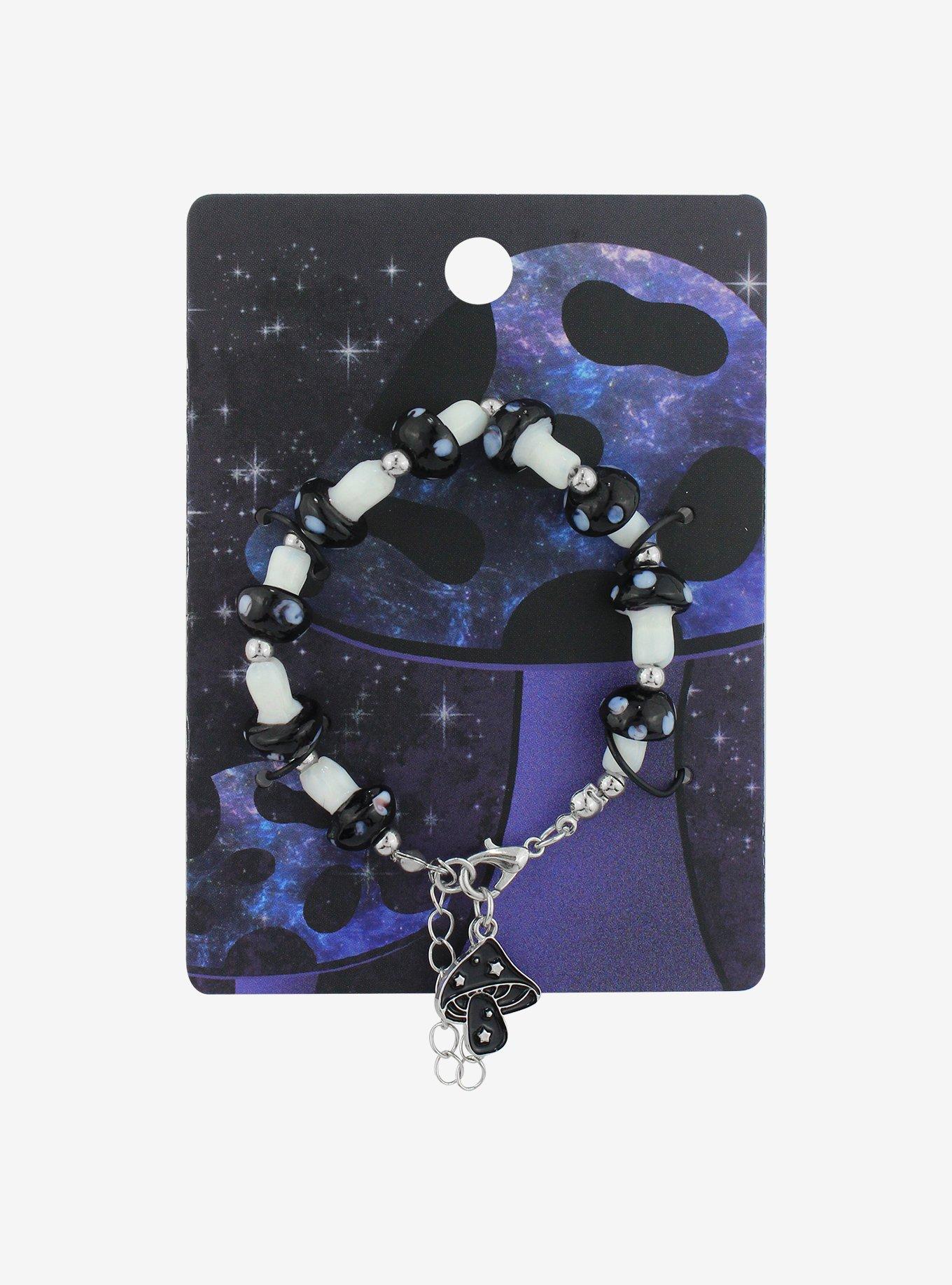 Mushroom Beaded Charm Bracelet, , hi-res