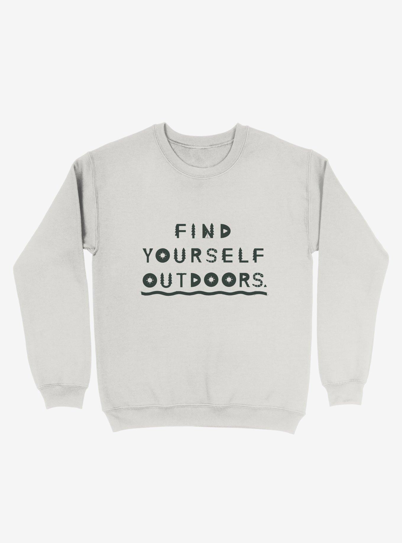 Find Yourself Outdoors Sweatshirt, WHITE, hi-res