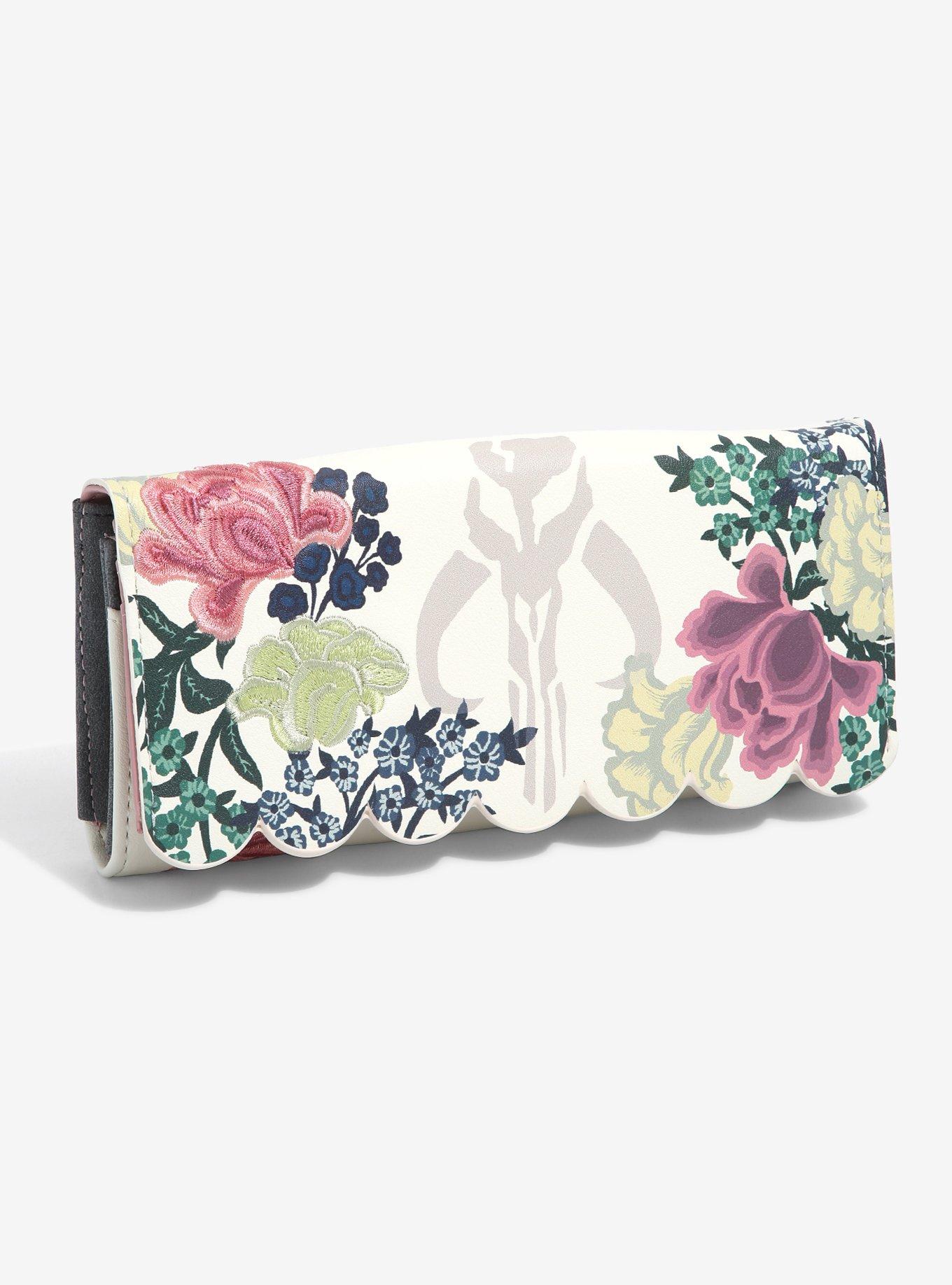 Star Wars The Mandalorian Mythosaur Skull Floral Wallet - BoxLunch Exclusive, , hi-res