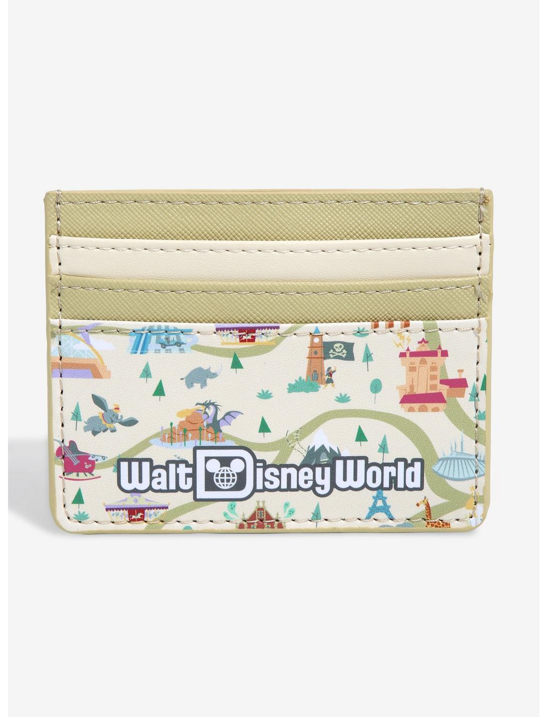 Loungefly Disney Walt Disney World 50th Anniversary Map & Attractions Cardholder - BoxLunch Exclusive, , hi-res
