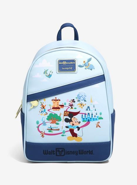 NWT Walt Disney World 50th Anniversary Blue Loungefly Mini Backpack IN  HAND!!