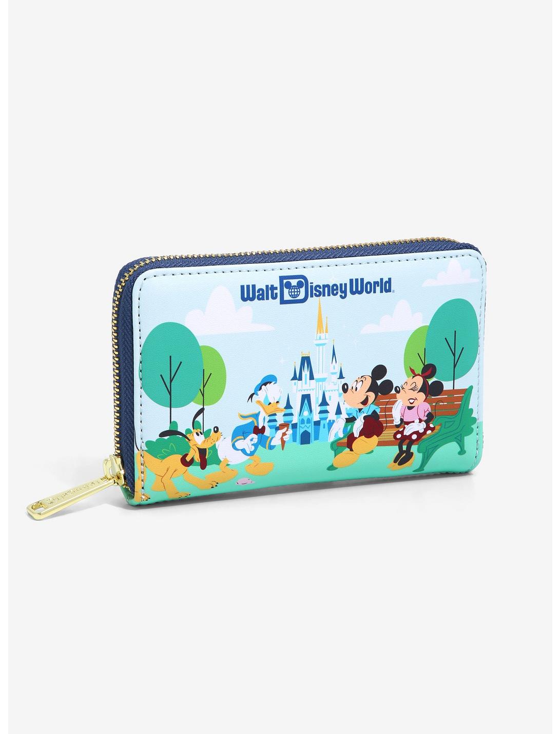 Loungefly Disney Walt Disney World 50th Anniversary Mickey & Friends Disney Day Zip Wallet - BoxLunch Exclusive, , hi-res