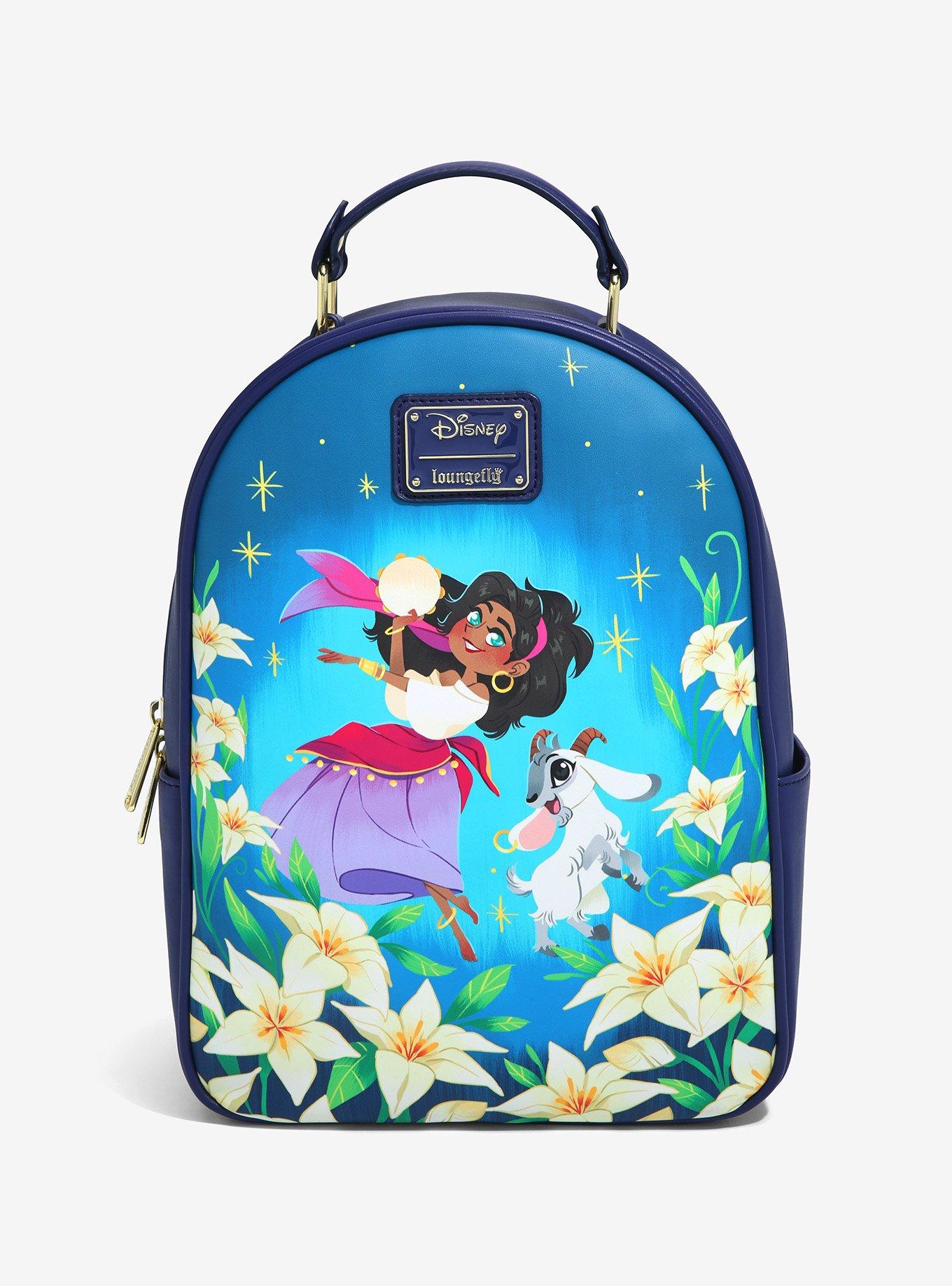 Loungefly Disney The Hunchback of Notre Dame Esmeralda Djali Floral Mini Backpack BoxLunch Exclusive