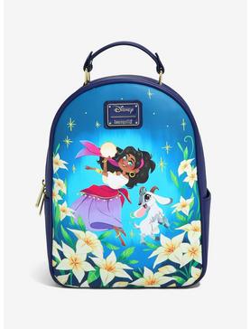 Loungefly Disney The Hunchback of Notre Dame Esmeralda & Djali Floral Mini Backpack - BoxLunch Exclusive, , hi-res