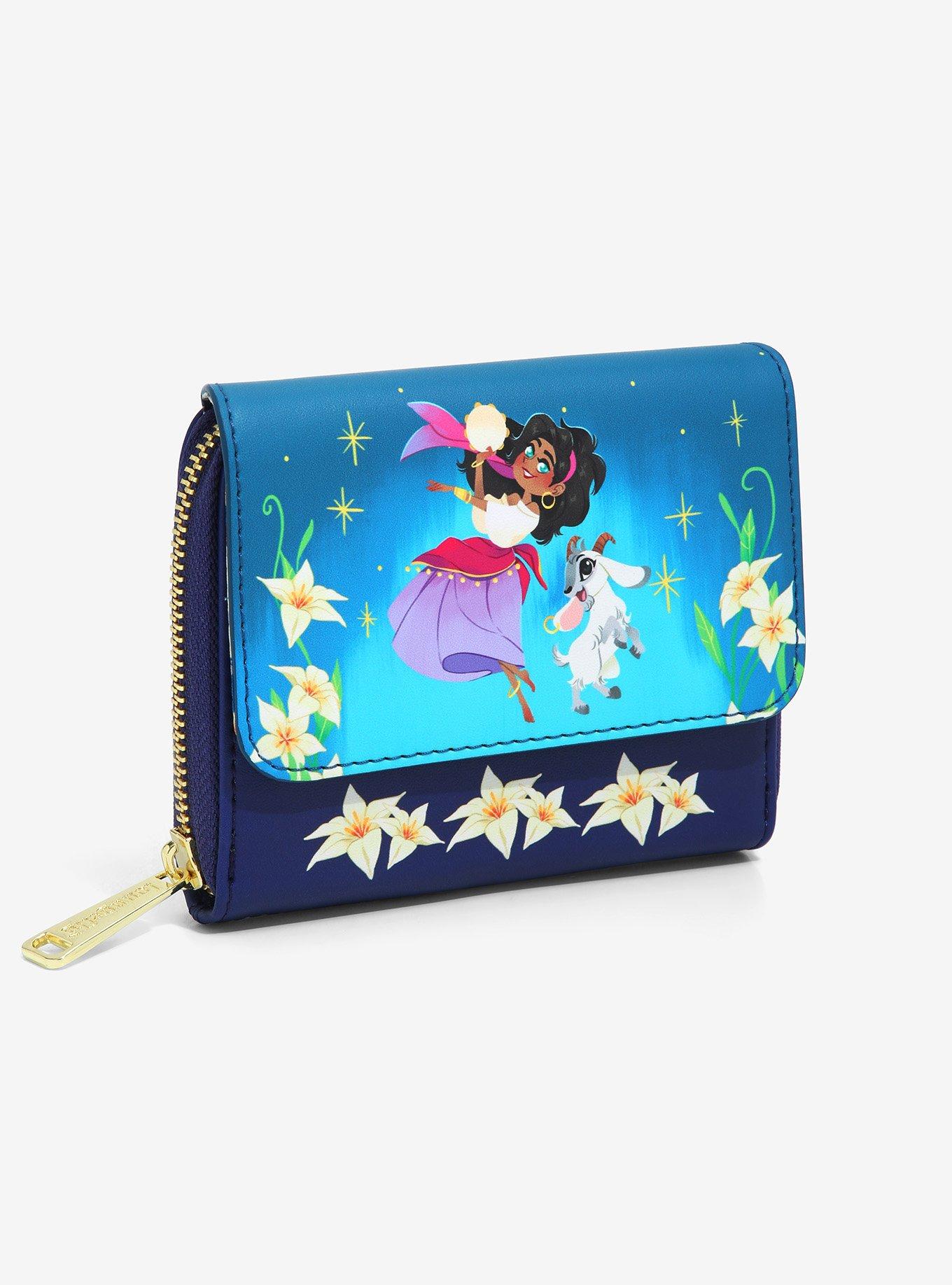 Loungefly Disney The Hunchback of Notre Dame Esmeralda & Djali Floral Zip Wallet, , hi-res