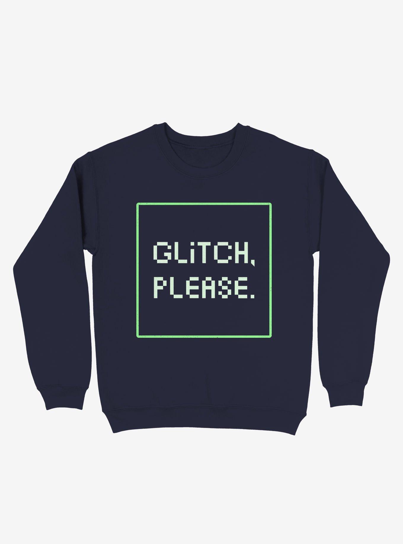 Glitch Please Sweatshirt, NAVY, hi-res