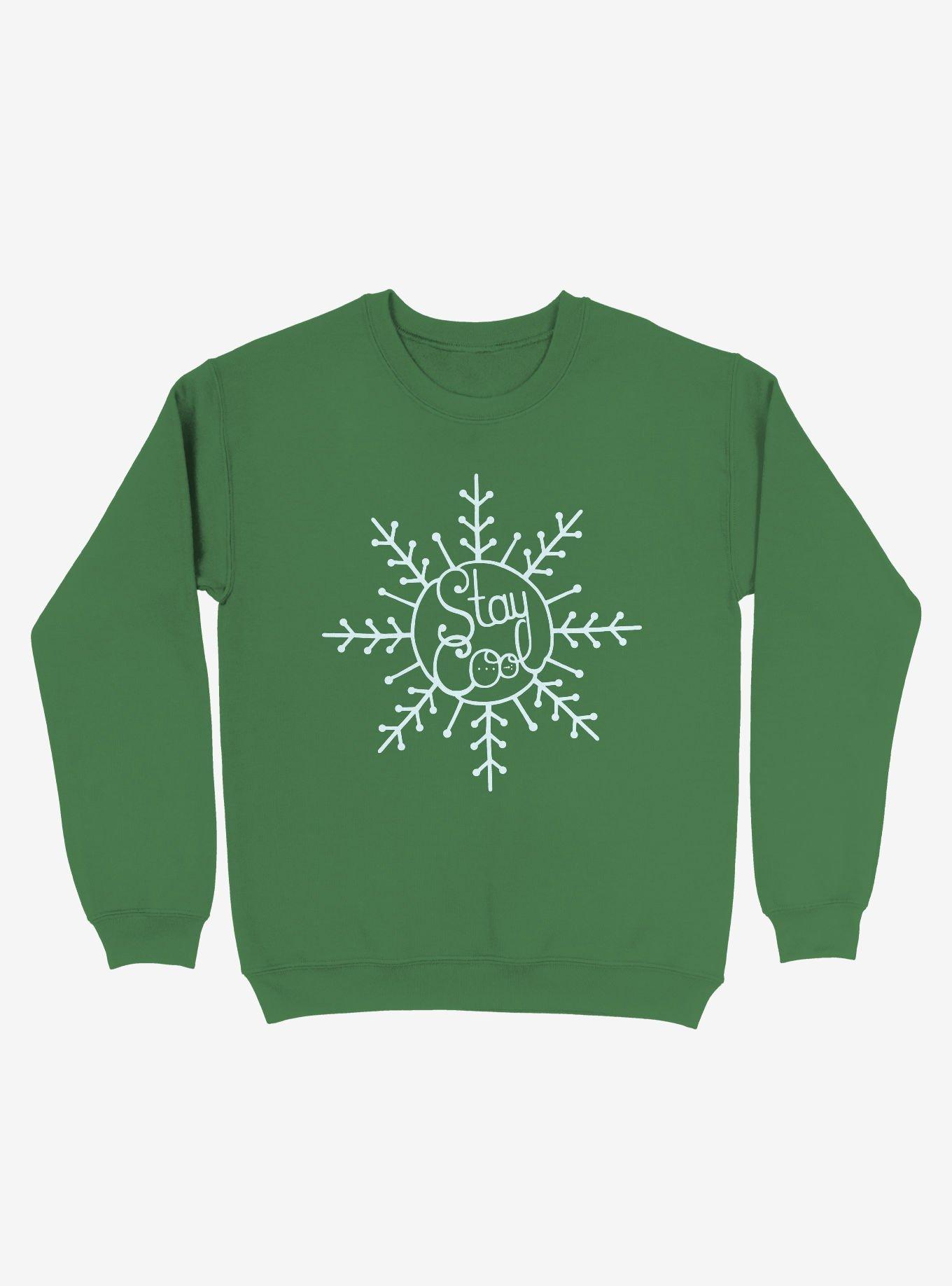 Stay Cool Snowflake Sweatshirt, KELLY GREEN, hi-res