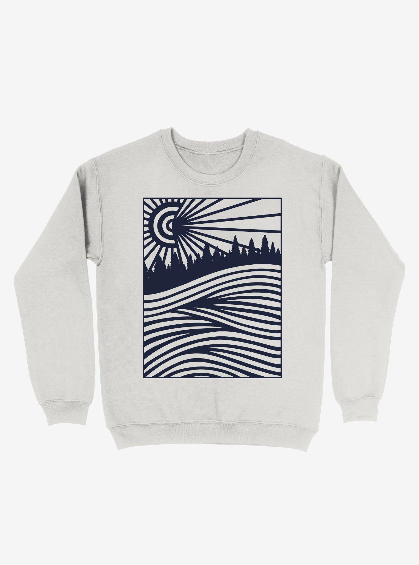 Summer Nights Art Sweatshirt, WHITE, hi-res