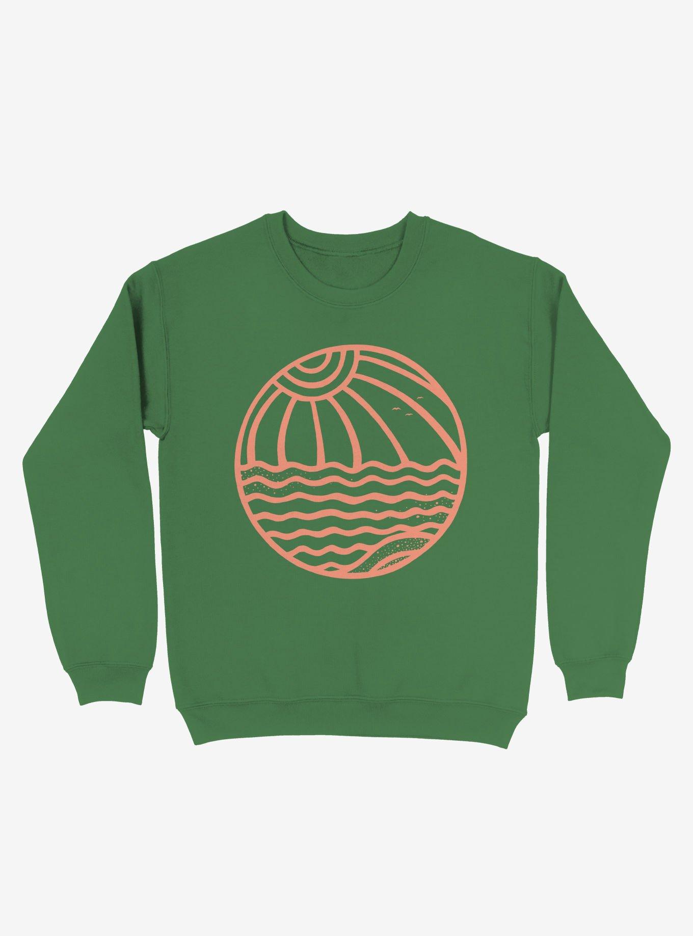 Beach Ball Art Sweatshirt, KELLY GREEN, hi-res