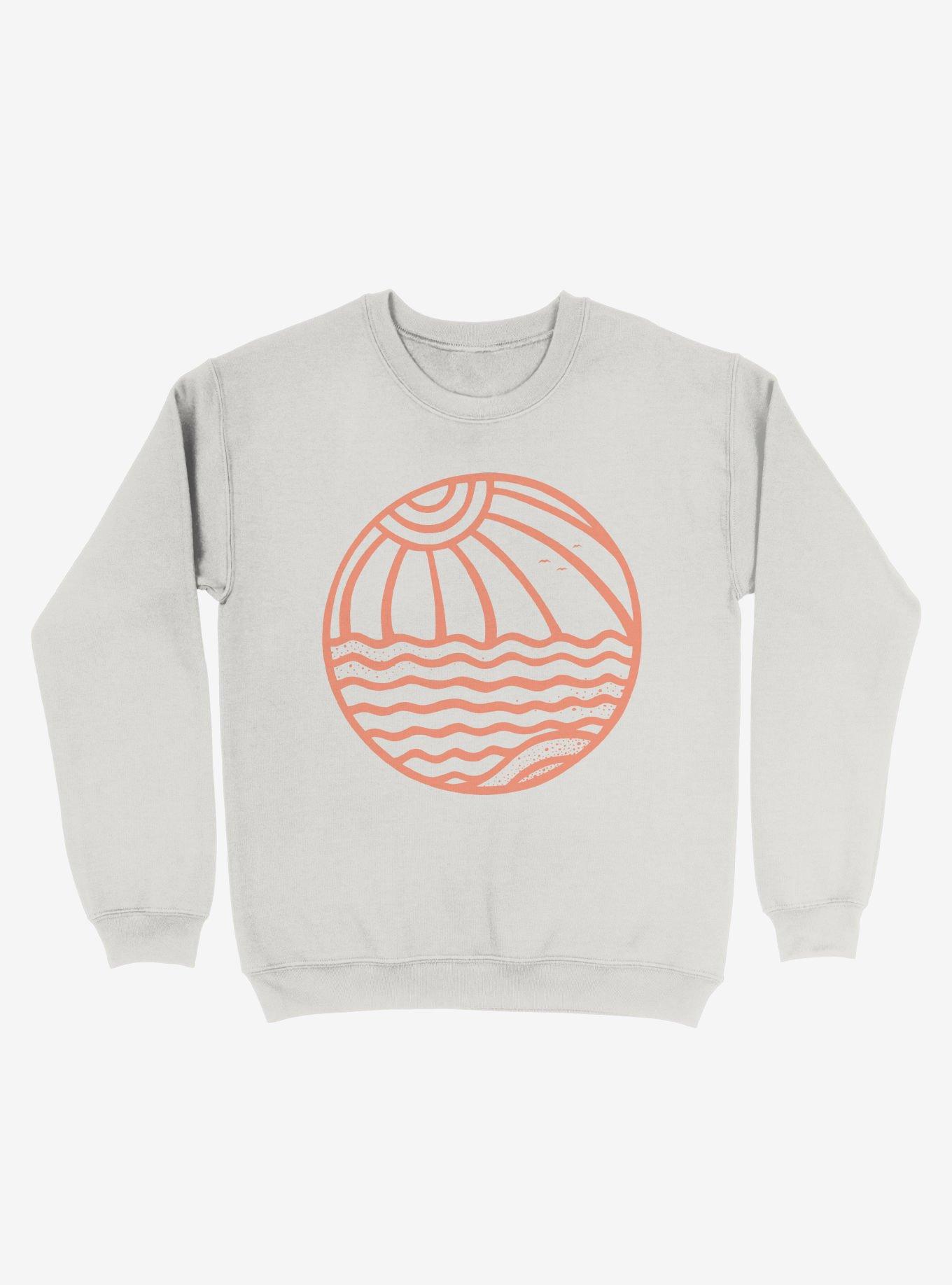 Beach Ball Art Sweatshirt, WHITE, hi-res