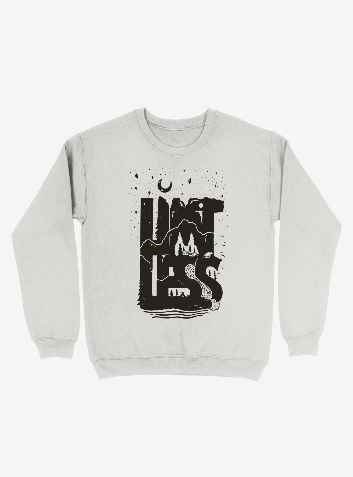 Limitless Forest Sweatshirt, WHITE, hi-res