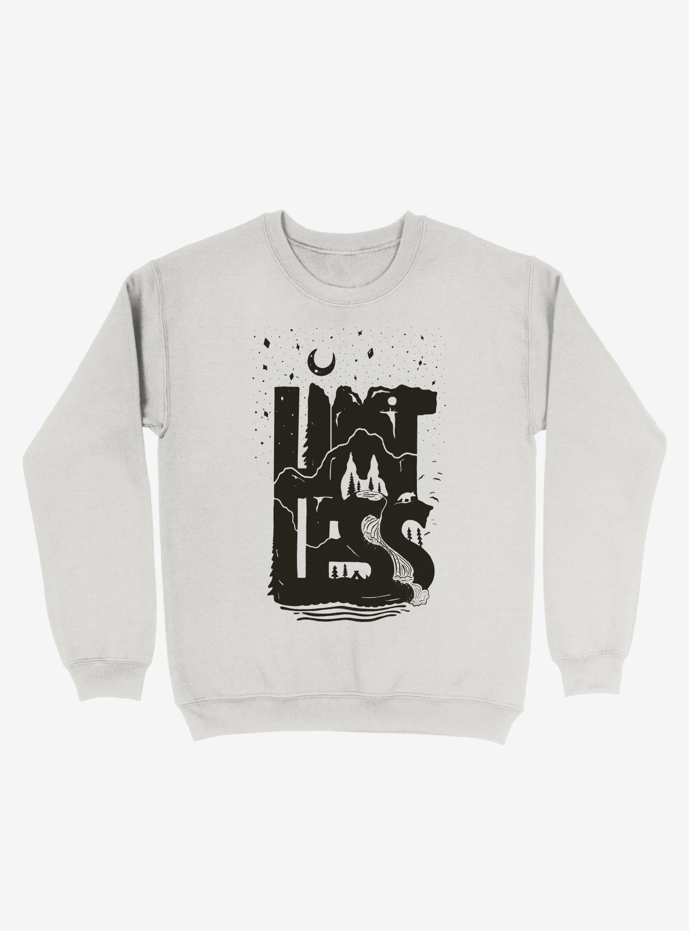 Limitless Forest Sweatshirt, WHITE, hi-res