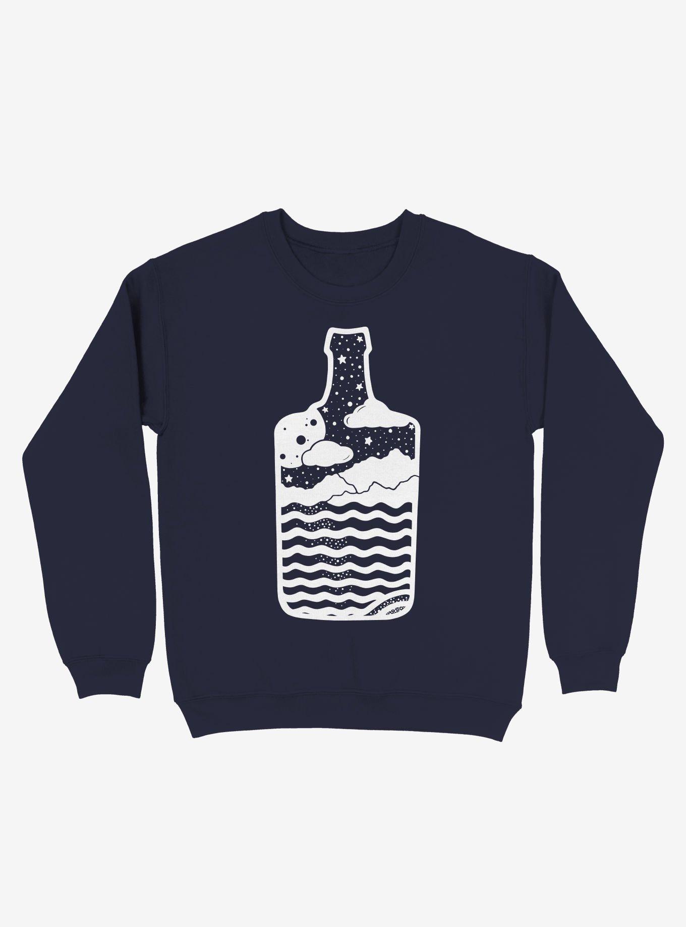 Moonshine Stars Night Sky Sweatshirt, NAVY, hi-res