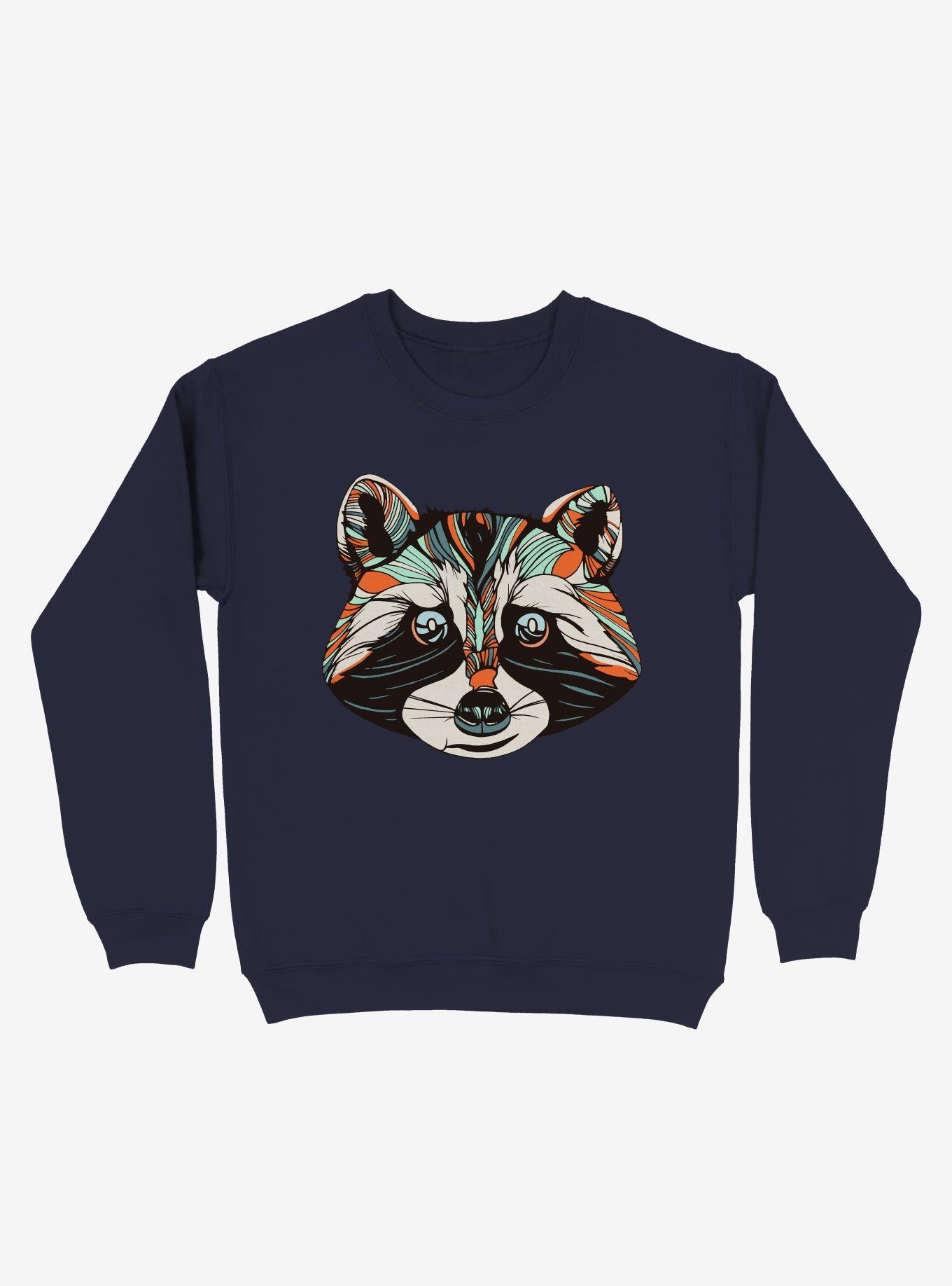 Raccoon Art Sweatshirt - BLUE | Hot Topic