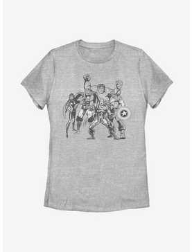 Marvel Avengers Retro Group Womens T-Shirt, , hi-res