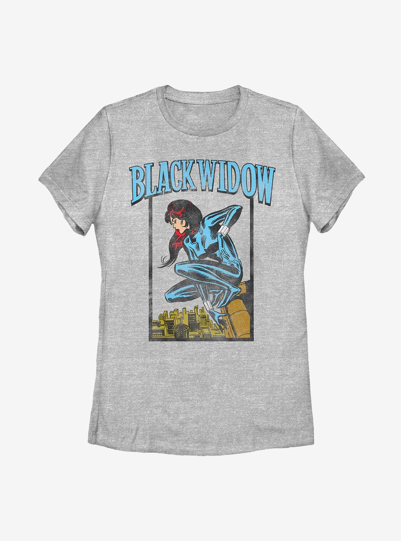 Marvel Black Widow Crouch Womens T-Shirt, ATH HTR, hi-res
