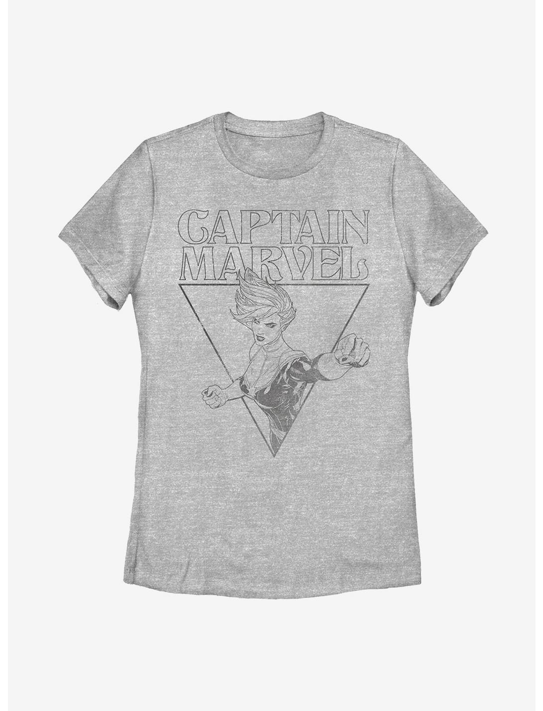 Marvel Captain Marvel Vintage Womens T-Shirt, ATH HTR, hi-res