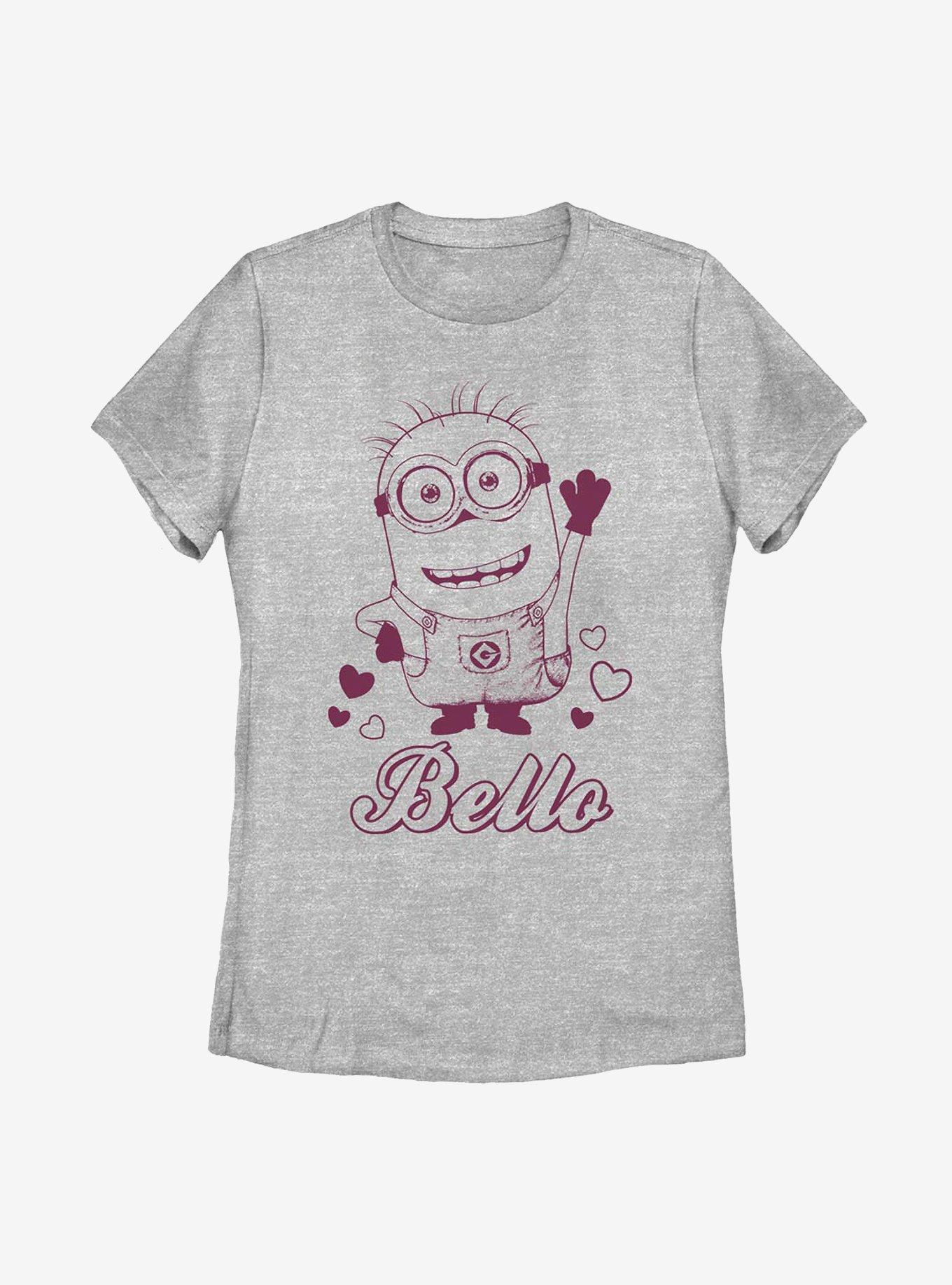 Minions Hello Bello Womens T-Shirt, ATH HTR, hi-res
