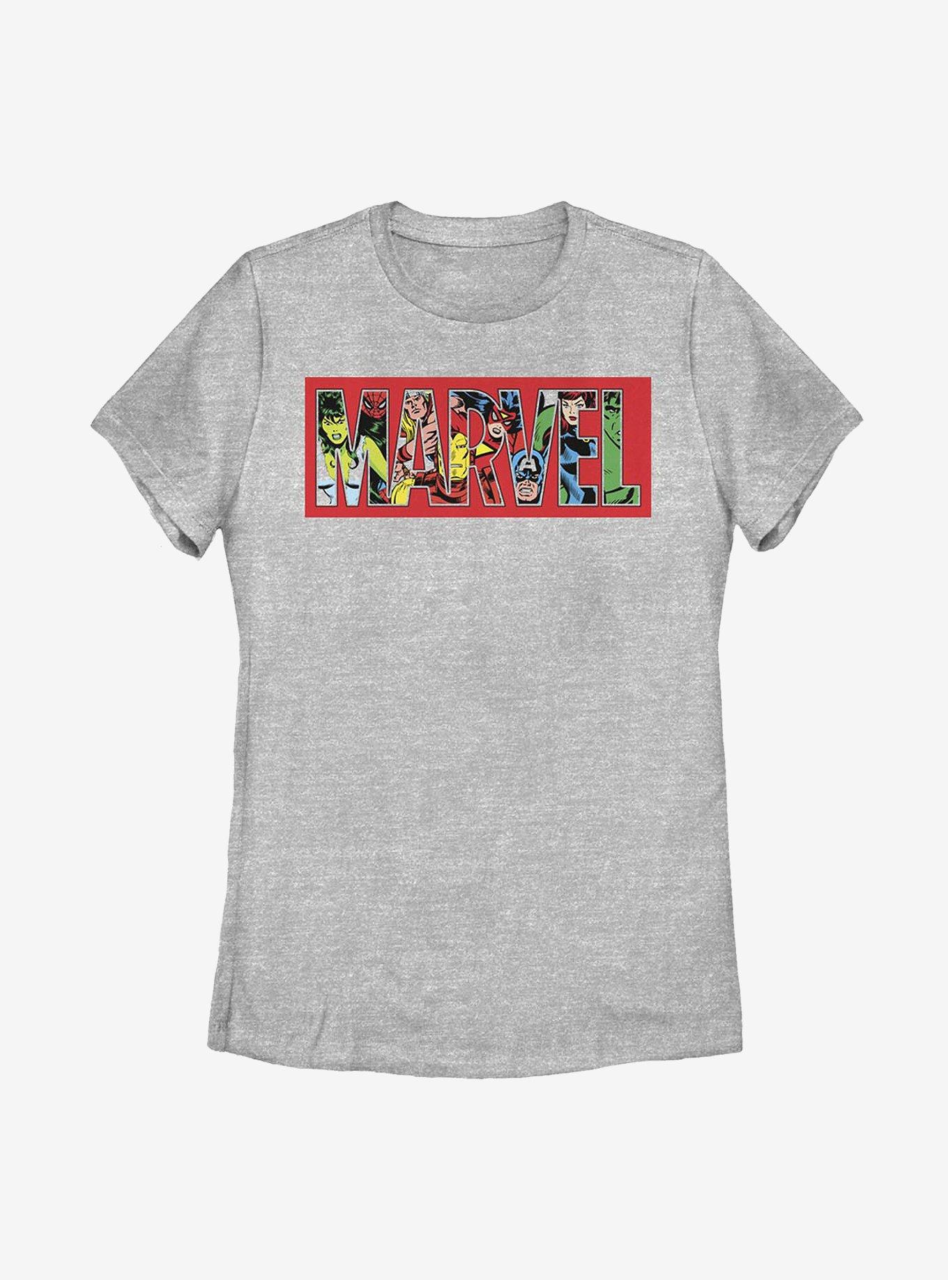 Marvel Logo Fill Womens T-Shirt, , hi-res