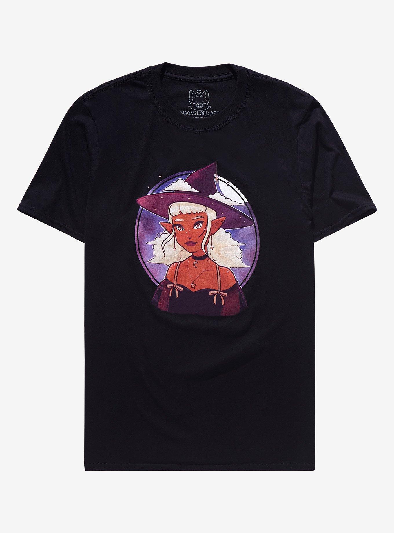 Cloud Witch T-Shirt By Naomi Lord, BLACK, hi-res