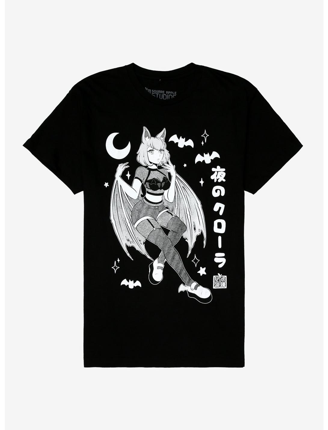Nightcrawler Bat Girl T-Shirt By Square Apple Studios, BLACK, hi-res
