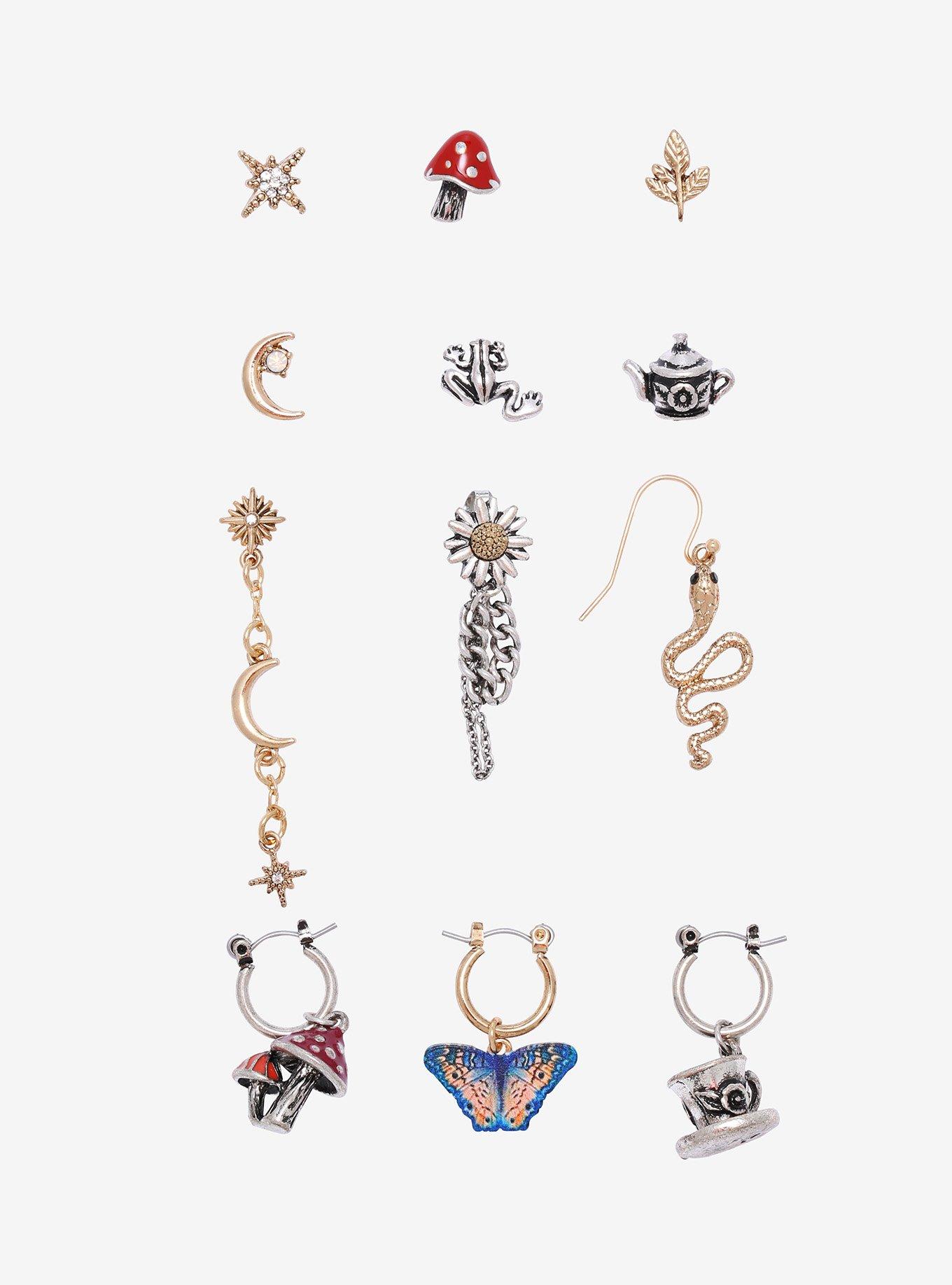 Forest Tea Party Mismatch Earring Set