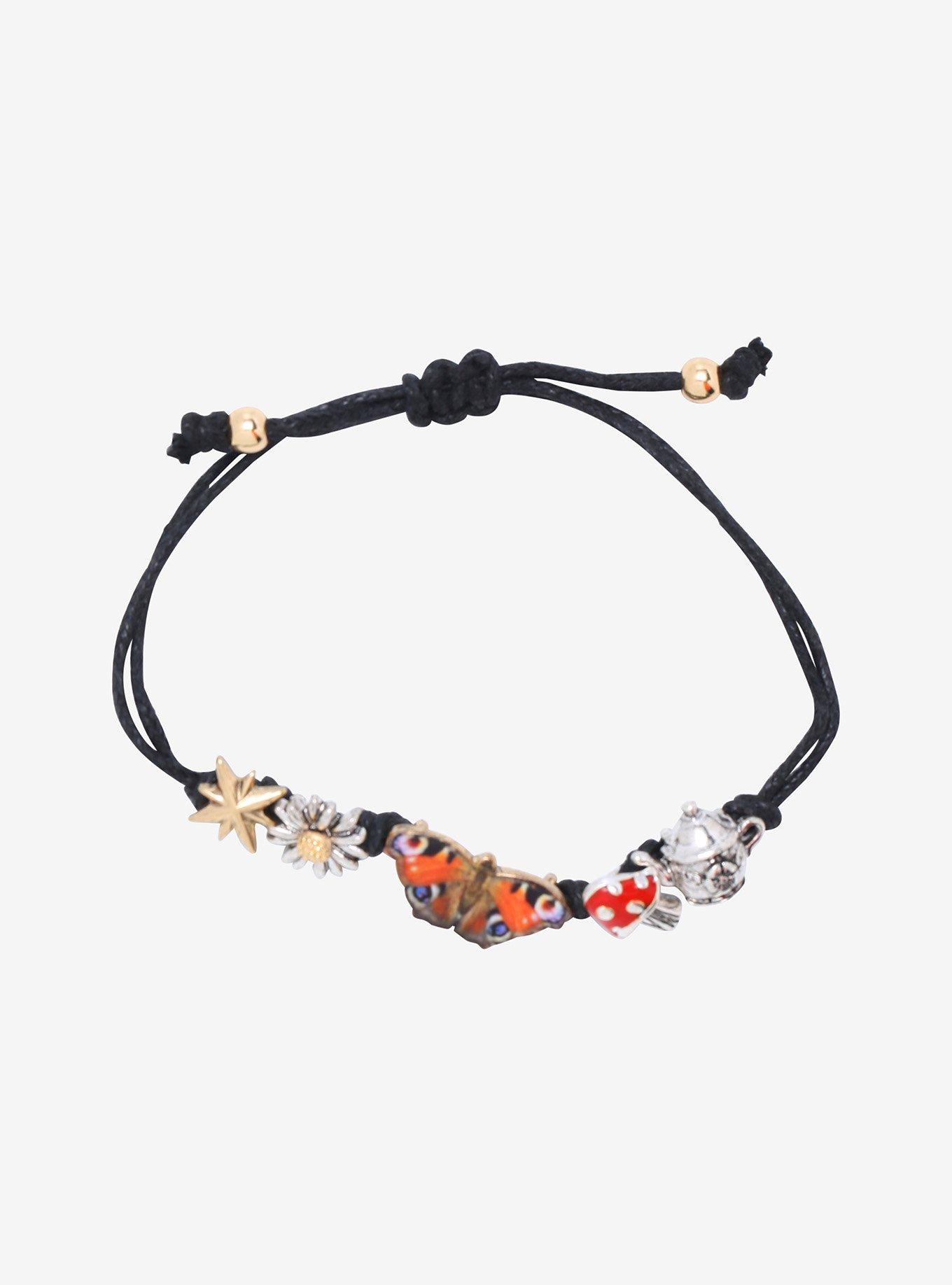 Monarch Butterfly Charm Cord Bracelet, , hi-res