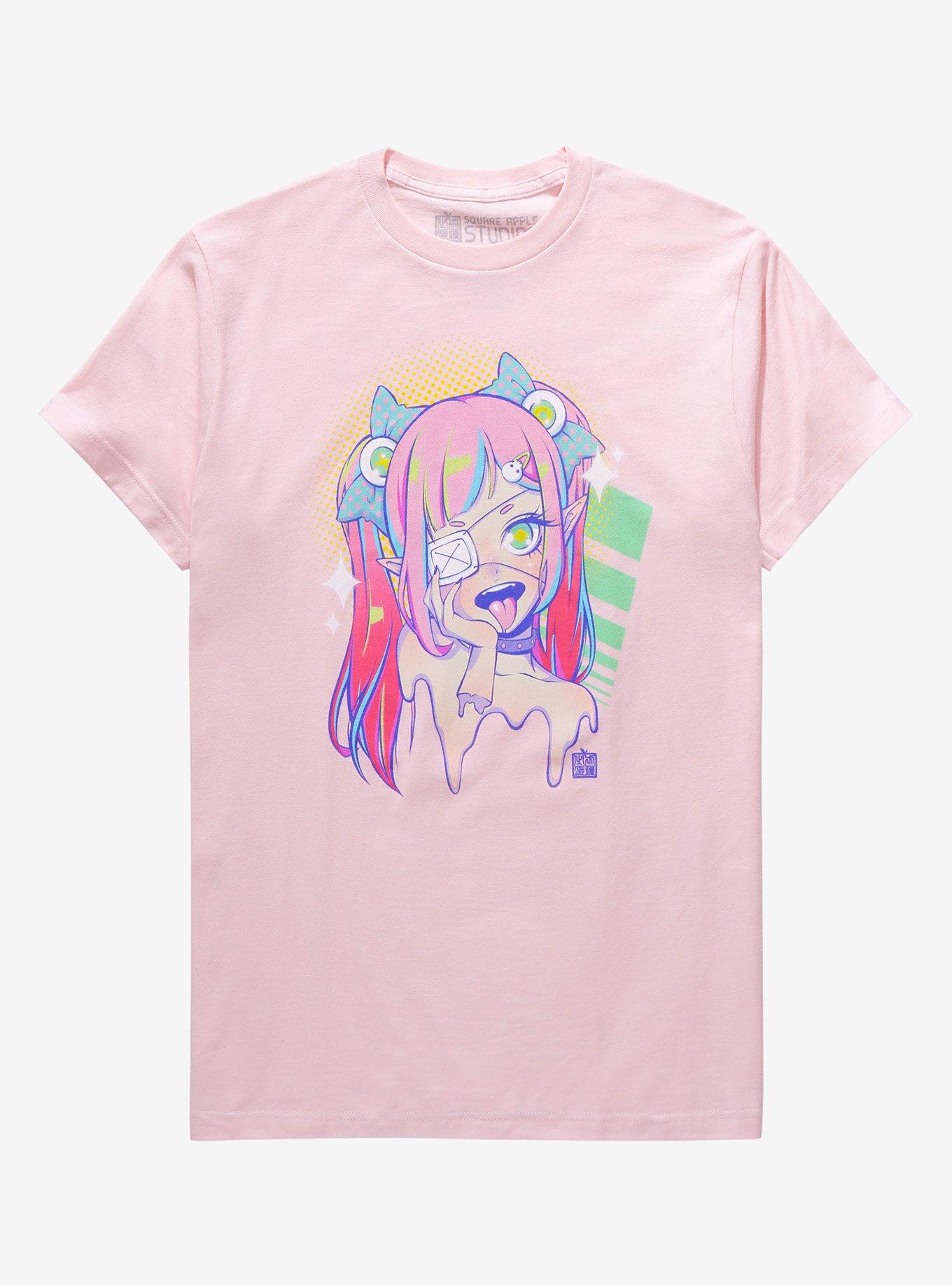 Pink Monster Girl T-Shirt By Square Apple Studios, PINK, hi-res