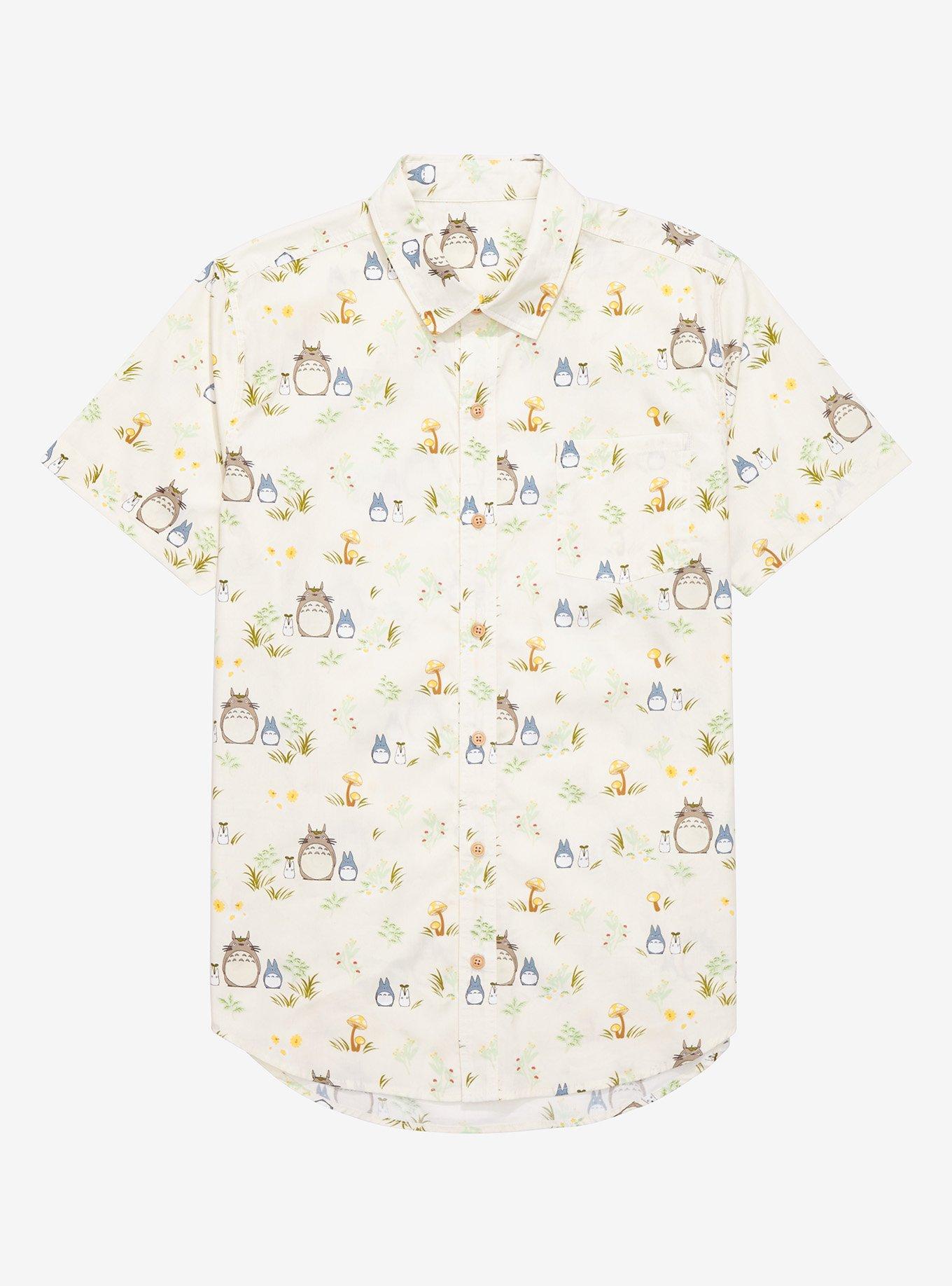 Studio Ghibli My Neighbor Totoro Forest Spirits & Flora Woven Button-Up - BoxLunch Exclusive, , hi-res