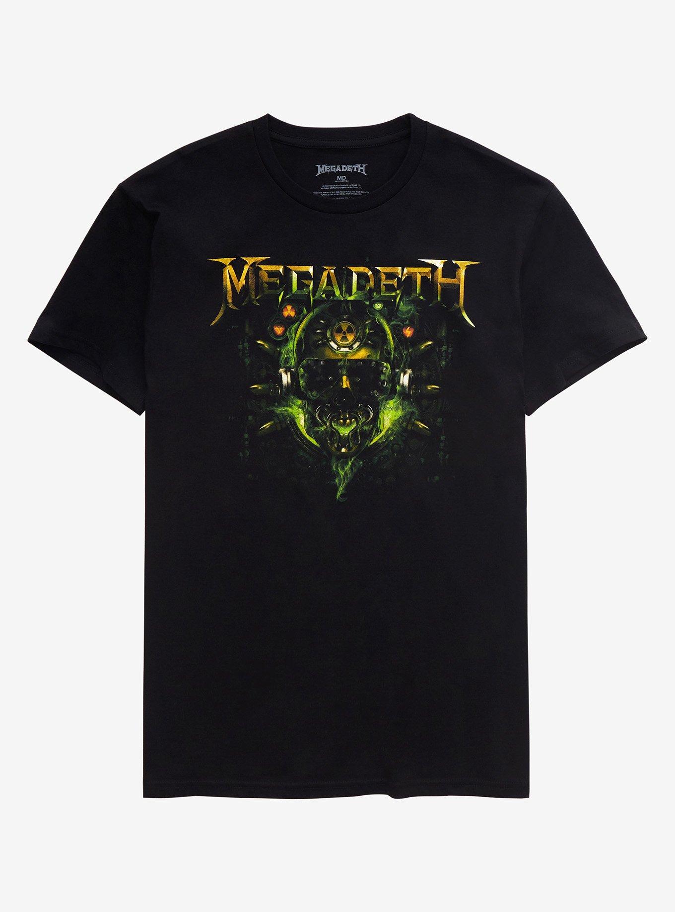 Megadeth Green Skull T-Shirt, BLACK, hi-res