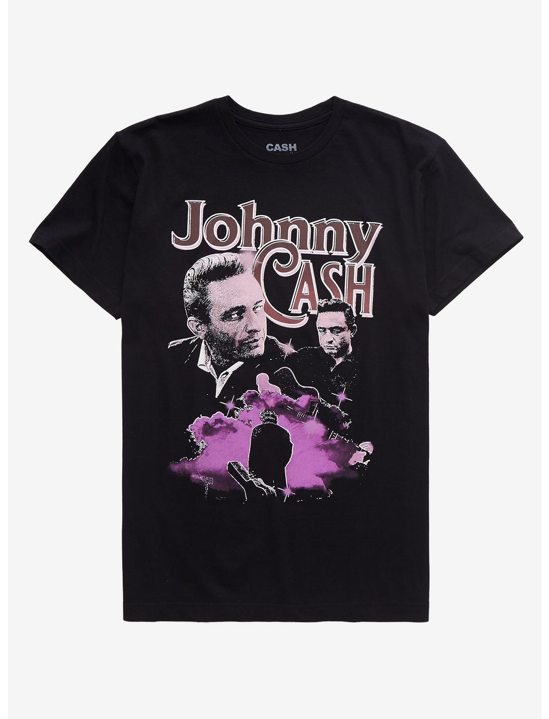 Johnny Cash Portrait T-Shirt, BLACK, hi-res