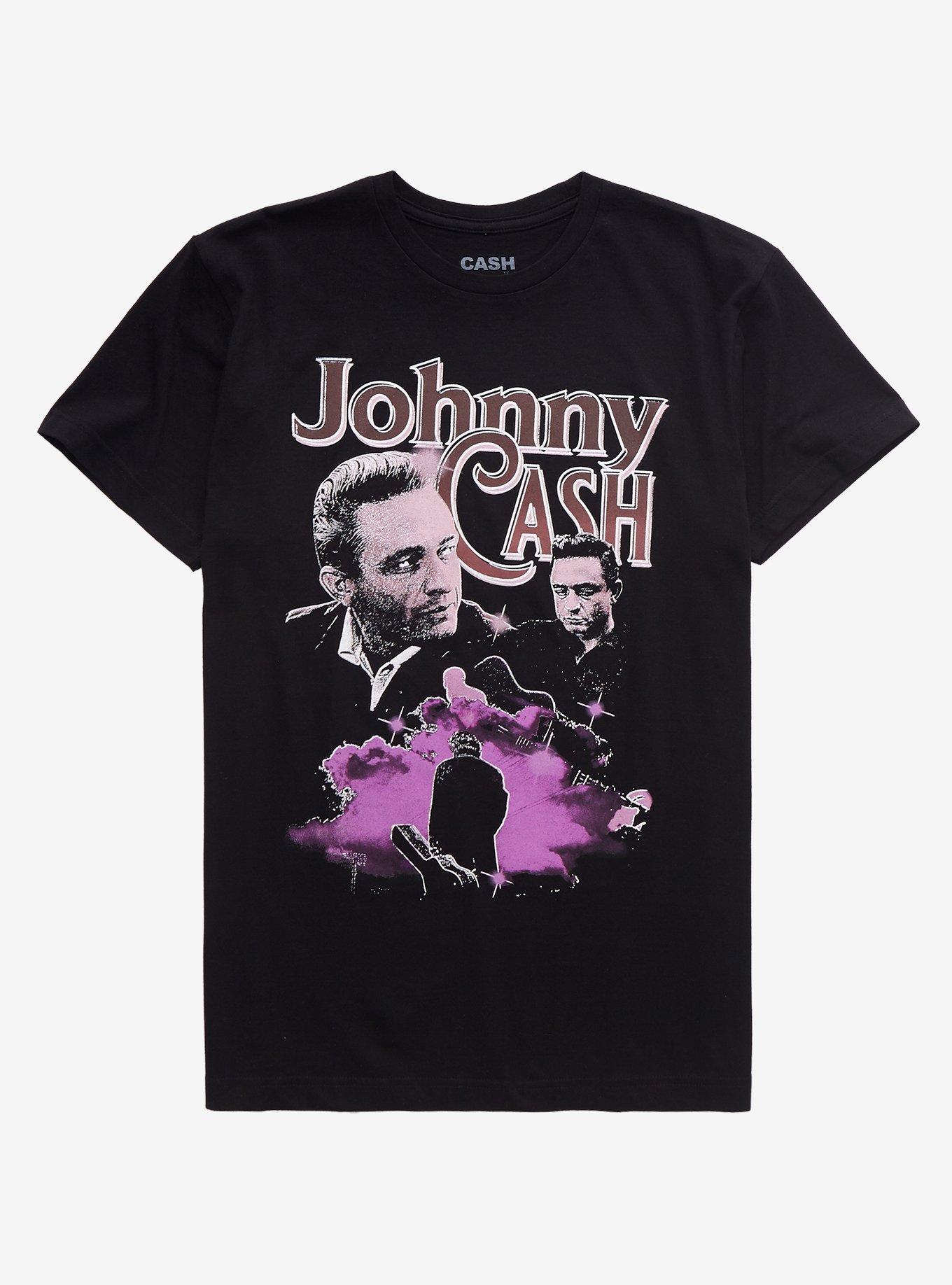 Johnny Cash Portrait T-Shirt, BLACK, hi-res