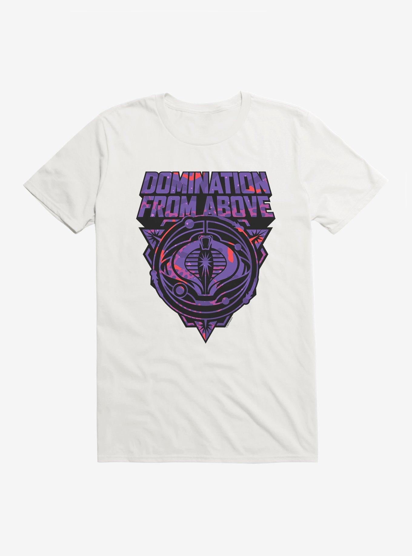 G.I. Joe Cobra Domination From Above Badge T-Shirt, WHITE, hi-res