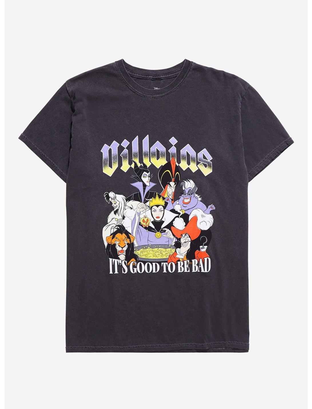 Disney Villains It's Good to Be Bad T-Shirt - BoxLunch Exclusive, HEATHER GREY, hi-res