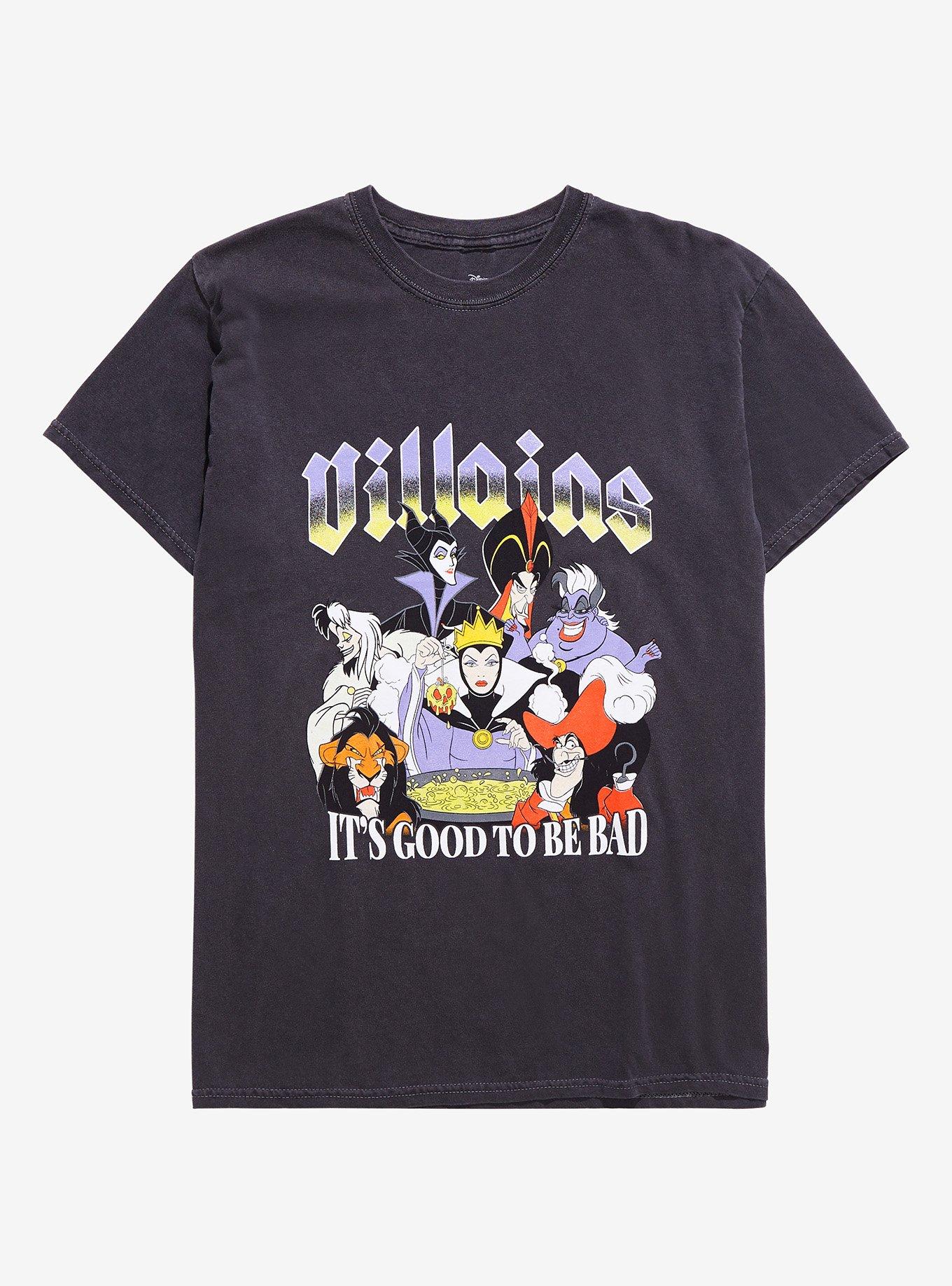 Disney Villains It's Good to Be Bad T-Shirt - BoxLunch Exclusive, HEATHER GREY, hi-res