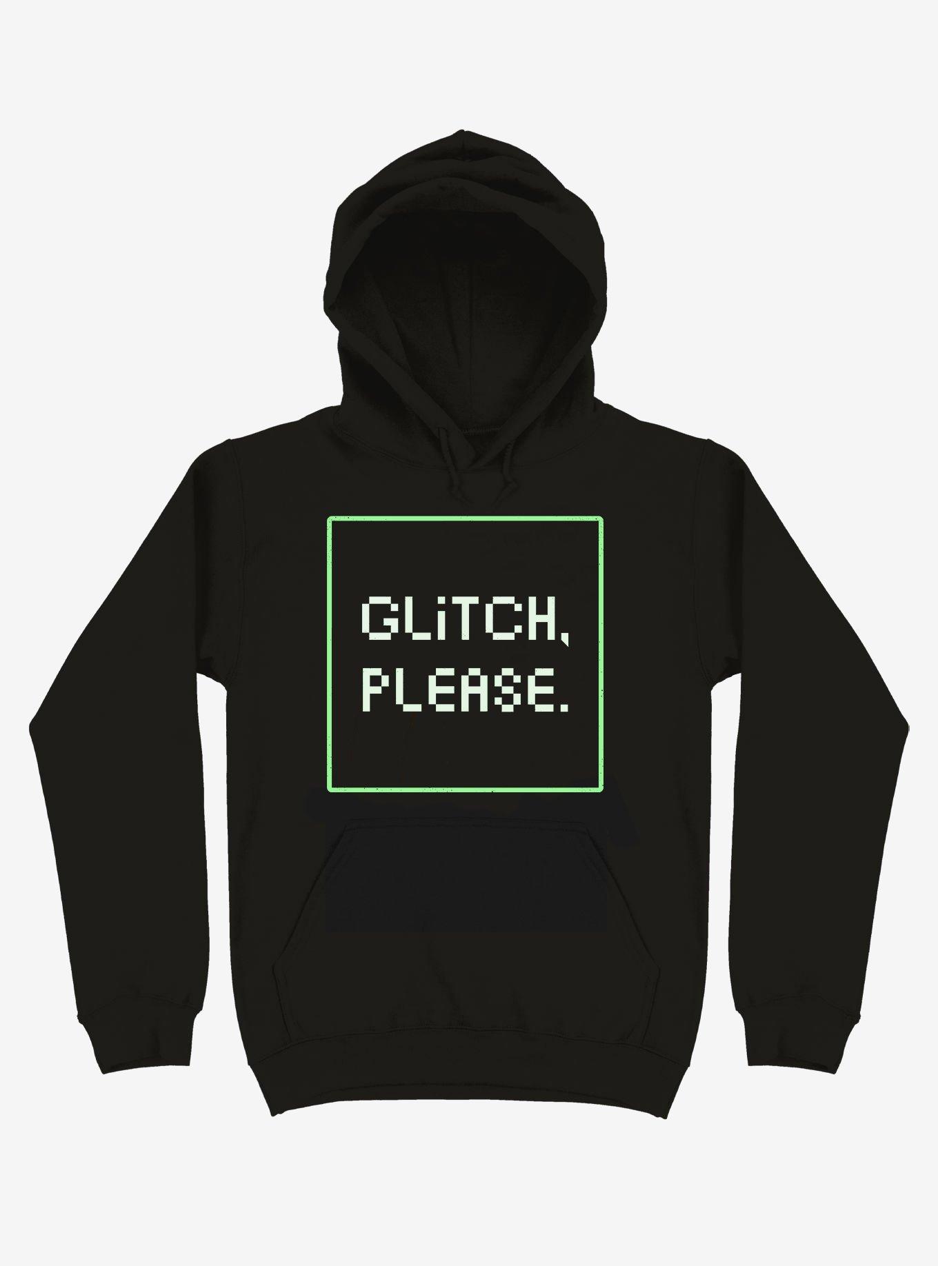 Glitch Please Hoodie, BLACK, hi-res