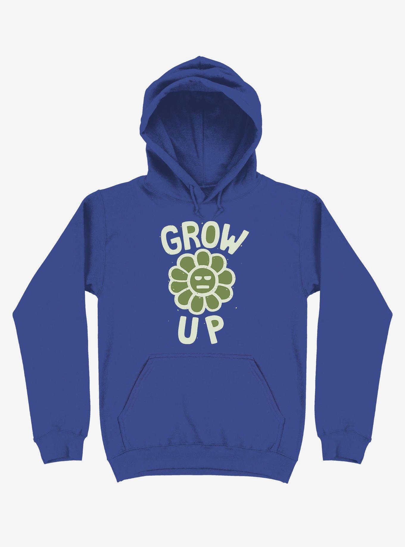 Grow Up Flower Hoodie, ROYAL, hi-res