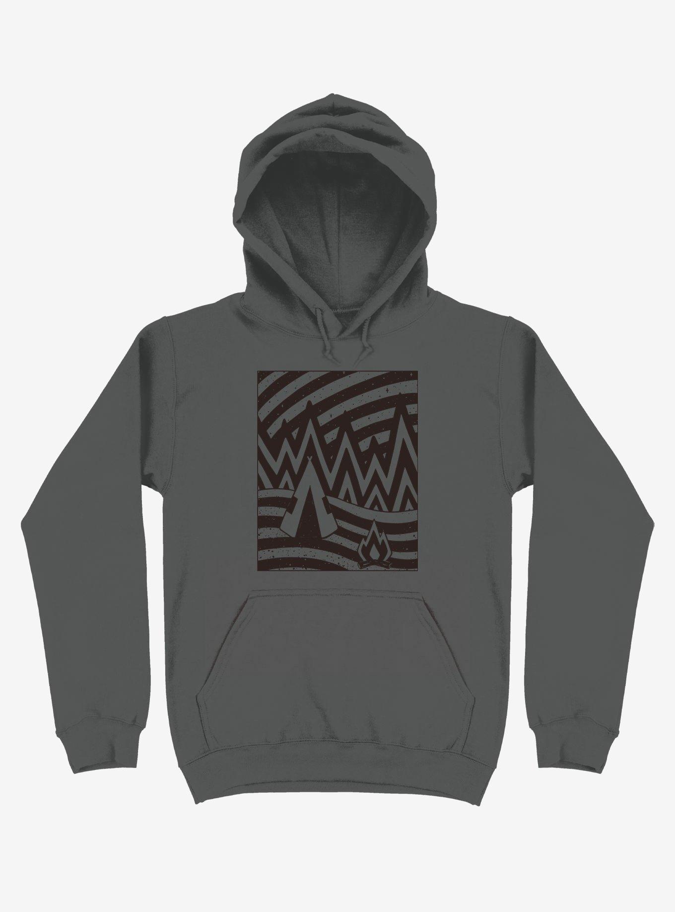 Camping Overnight Art Hoodie, ASPHALT, hi-res