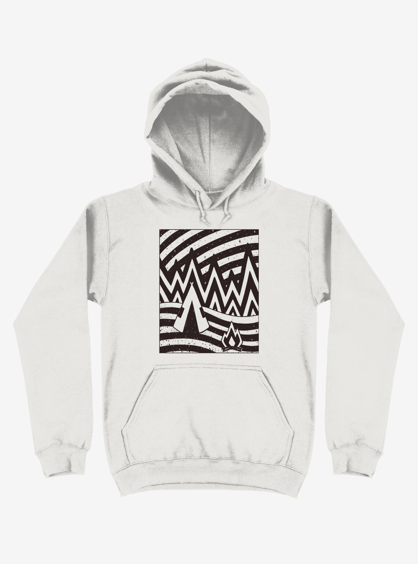 Camping Overnight Art Hoodie, WHITE, hi-res