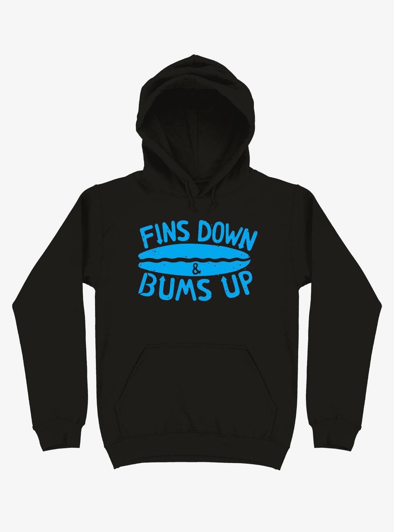 Fins Down And Bums Up Hoodie, BLACK, hi-res