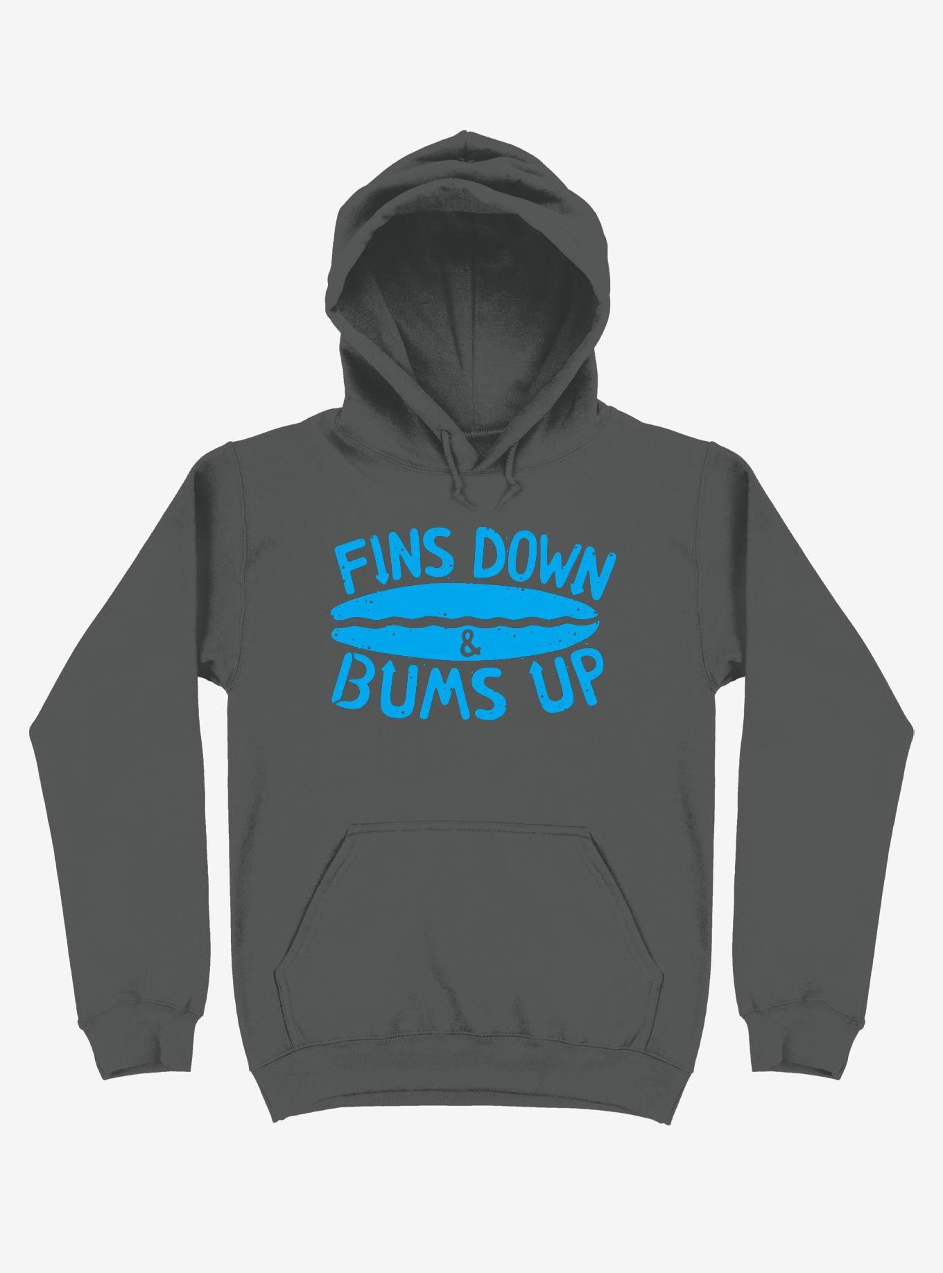 Fins Down And Bums Up Hoodie, ASPHALT, hi-res
