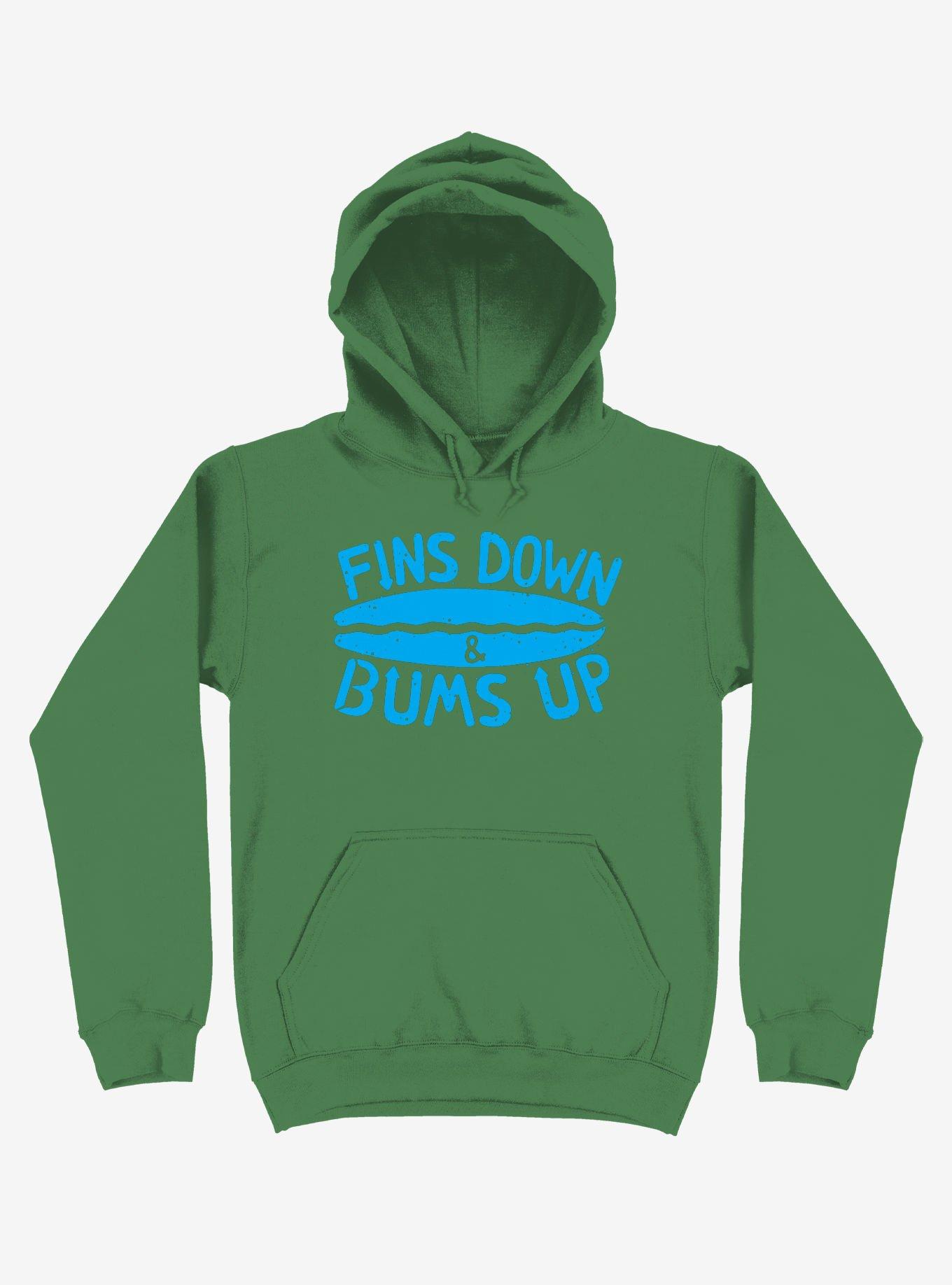 Fins Down And Bums Up Hoodie, KELLY GREEN, hi-res