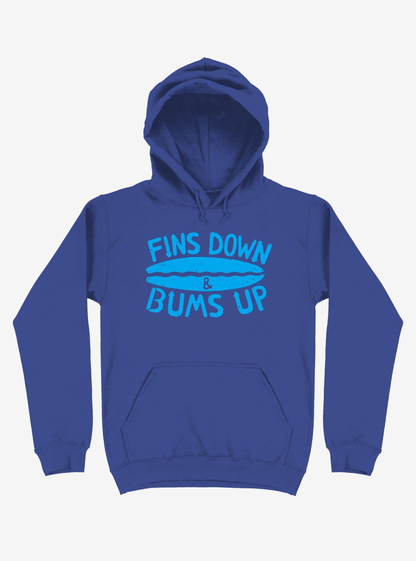 Fins Down And Bums Up Hoodie, ROYAL, hi-res