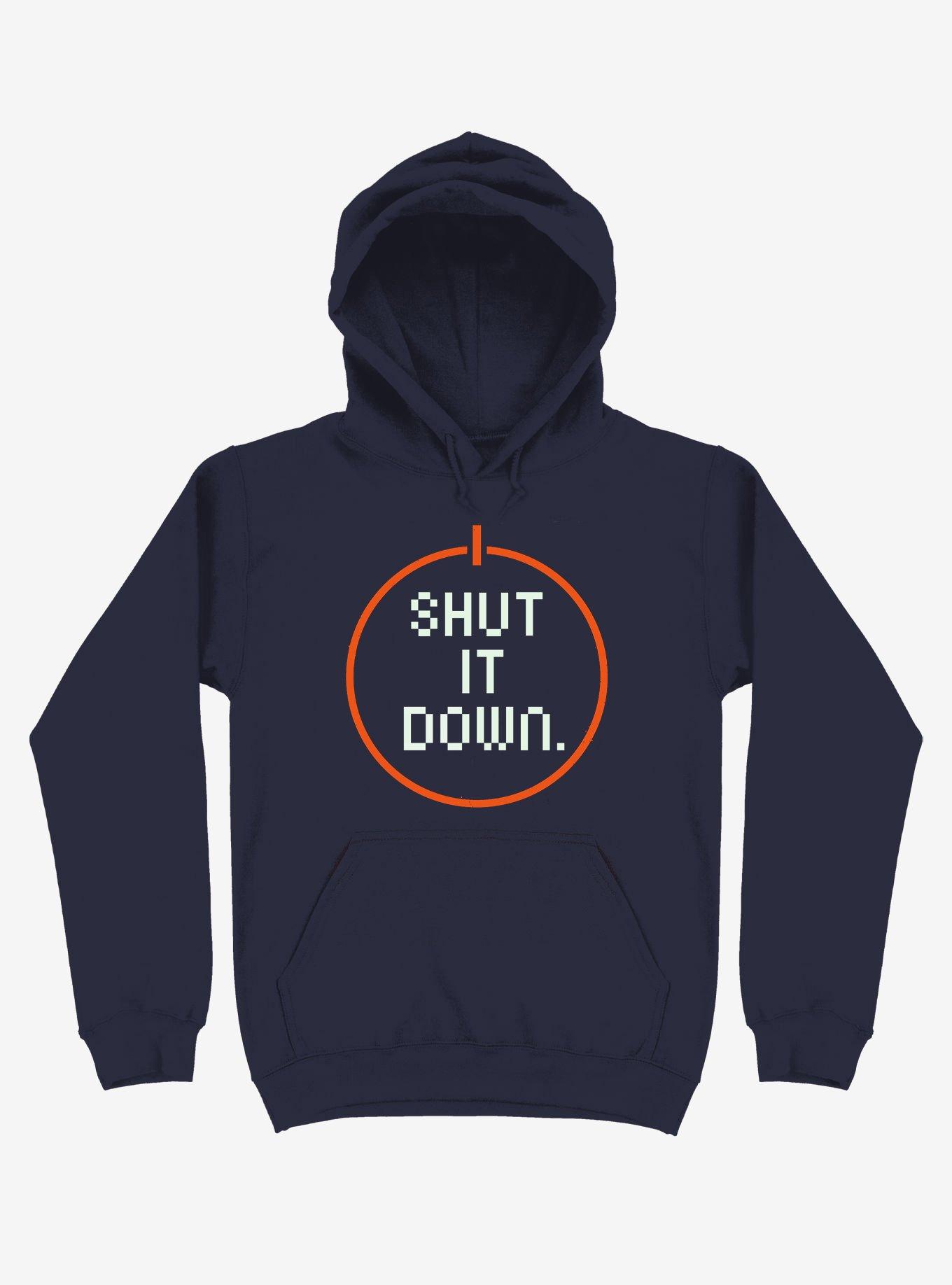 Shut It Down Gamer Hoodie, NAVY, hi-res