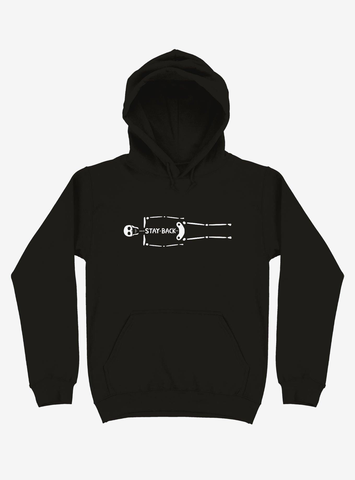 Stay Back Skeleton Hoodie, BLACK, hi-res