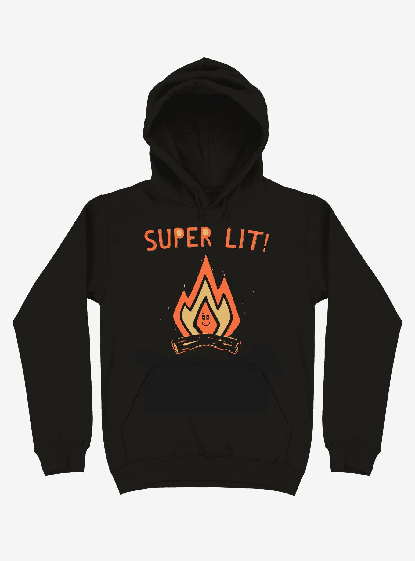 Super Lit! Campfire Hoodie, BLACK, hi-res