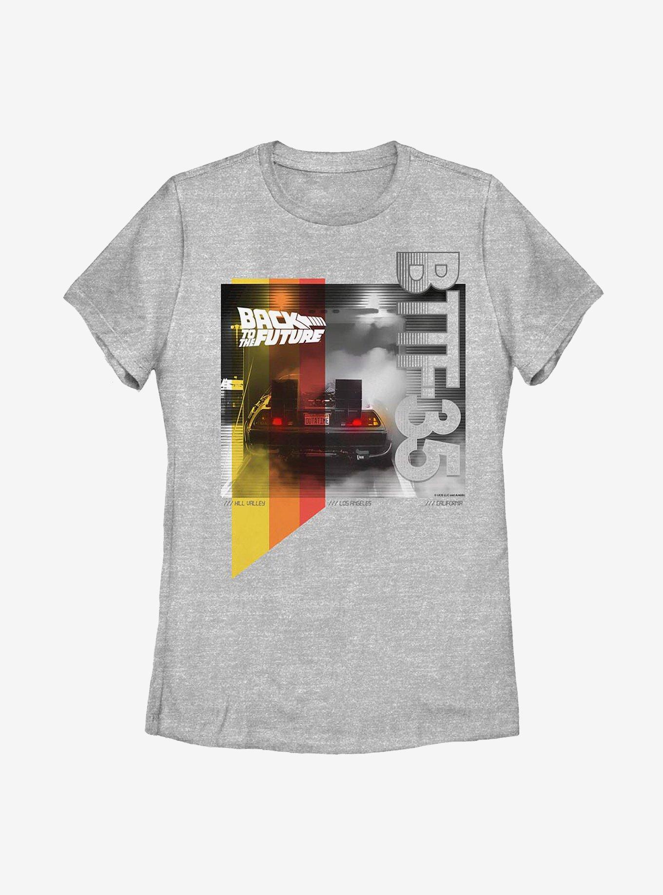 Back To The Future Smoke Womens T-Shirt, ATH HTR, hi-res
